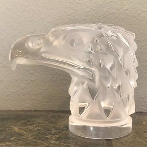 Lalique France Crystal Eagle Head
